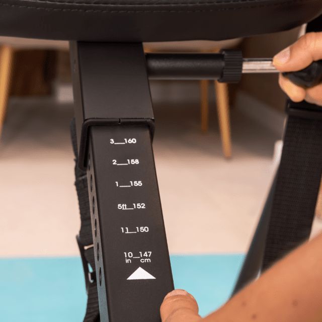 07193 - Tabla de inversin CECOTEC Drumfit Inversion 1800, plegable con inversin total. Cinturn y almohadillas de seguridad. 26 niveles ajustables. Altura ajustable entre 147 y 198 cm. (07193)