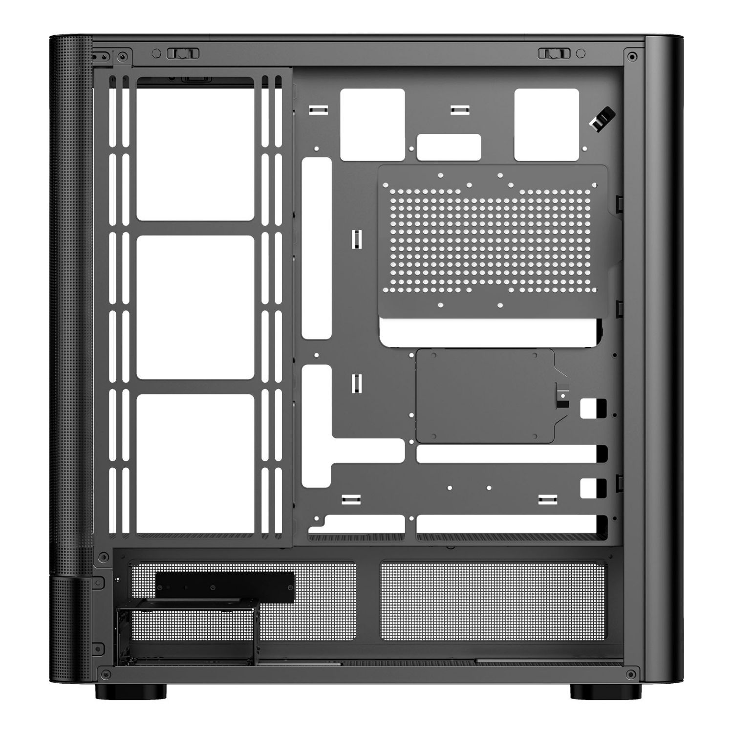 AB123801 - Caja ABYSM Danube Sava H500 II Air ARGB, Vidrio Templado 4 Ventiladores, ATX, Negra. (AB123801)