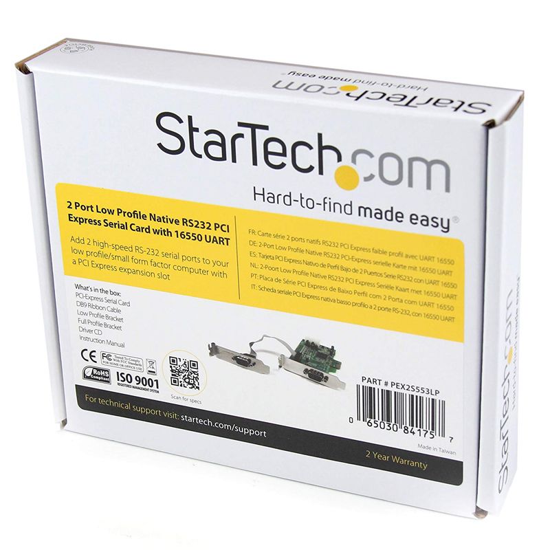 PEX2S553LP - Adaptador StarTech PCIe 1.1 2xRS-232 (PEX2S553LP)