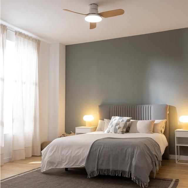 08622 - Ventilador de Techo CECOTEC EnergySilence Aero 5200 Light LightWood 40W 3 Aspas Luz LED 22W (08622)