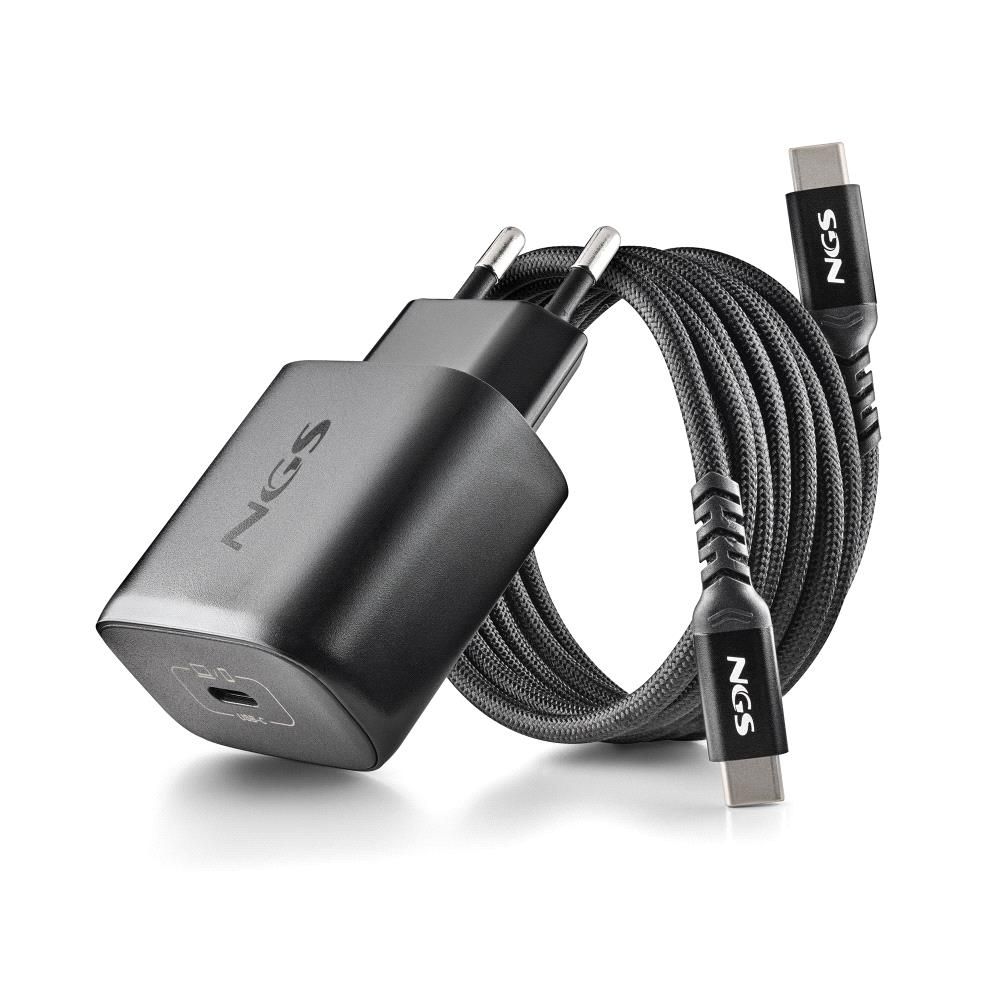 BUD45W-C - Cargador de Pared NGS GaN 45W 1xUSB-C Negro (BUD45W-C)