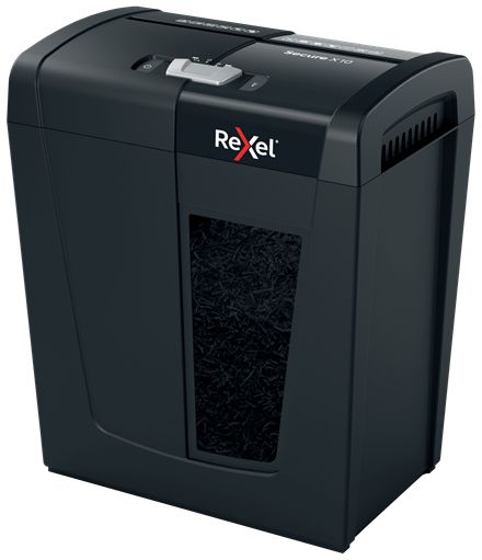 2020124EU - Destructora Rexel Secure X10 Papel/Grapas/Clips Corte en Partculas P-4 18L Negra (2020124EU)