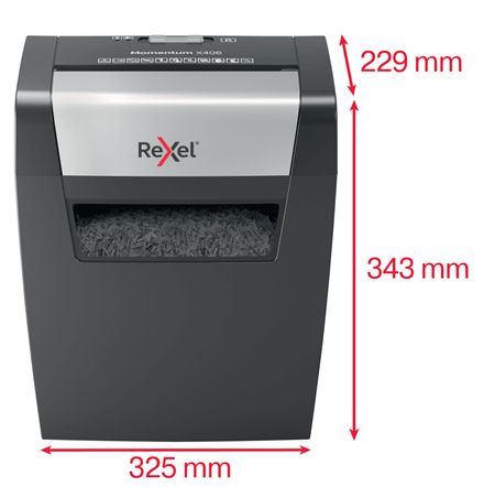 2104569EU - Destructora Rexel Momentum X406 Corte en Partculas P-4 15L Negra (2104569EU)