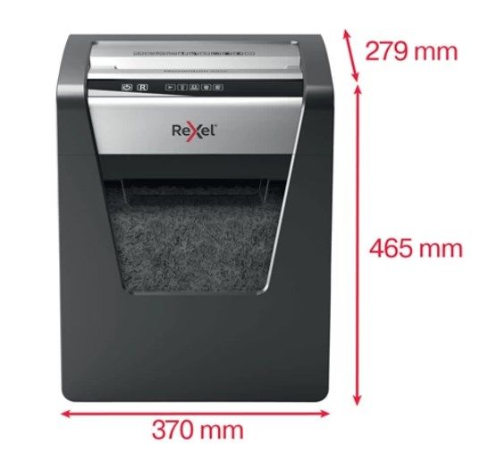 2104575EU - Destructora Rexel Momentum M510 nivel de seguridad P5, hasta 10 hojas de una vez, papelera de 23Litros. (2104575EU)