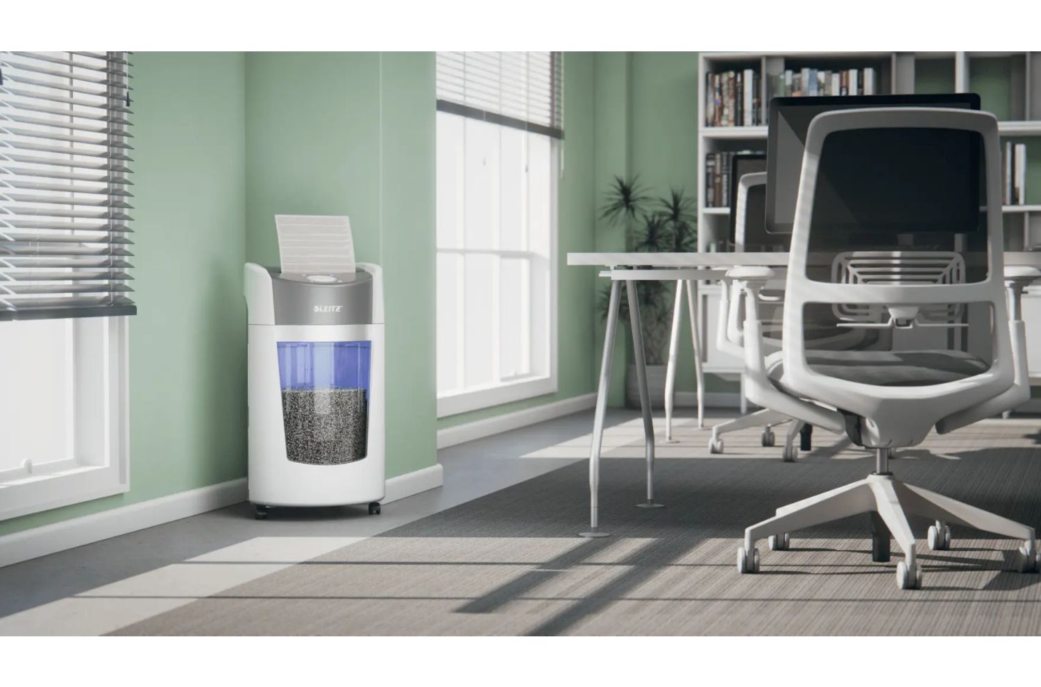 8360-00-00 - Destructora Leitz IQ OptiMax Papel/Grapas/Clips Microcorte P35 35L Blanca (8360-00-00)