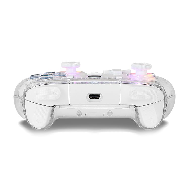 NXKROMKRYSTAL - GamePad KROM Krystal RGB Wireless Bluetooth5.0, Carcasa transparente, Compatible con PC, Switch, Switch2, IOS y ANDROID. (NXKROMKRYSTAL)