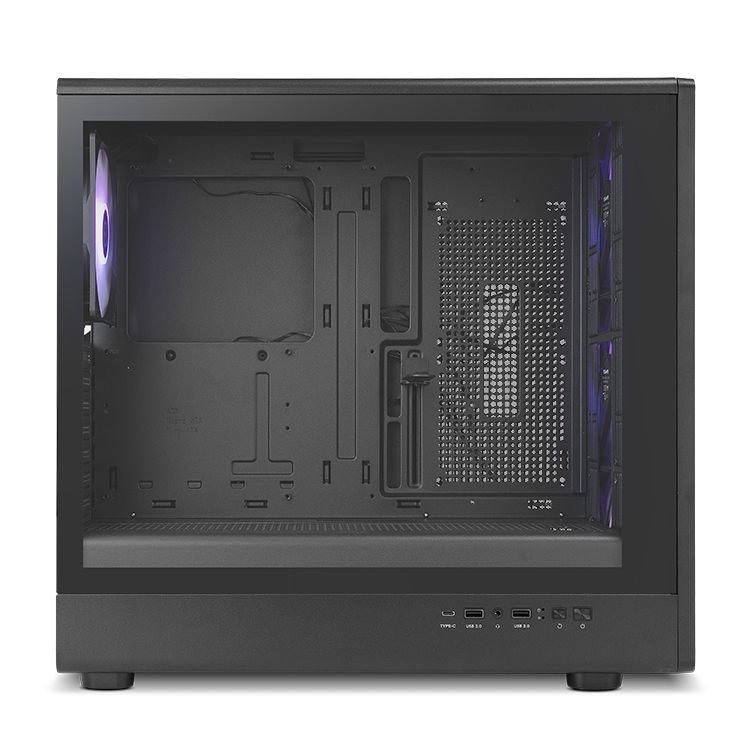 NXHUMMERAEROBK - Caja Nox Hummer Aero Hyperflow Panel Lateral de Cristal Templado ARGB 2xUSB-A 3.0 1xUSB-C 3.1 ATX ITX mATX Negra (NXHUMMERAEROBK)