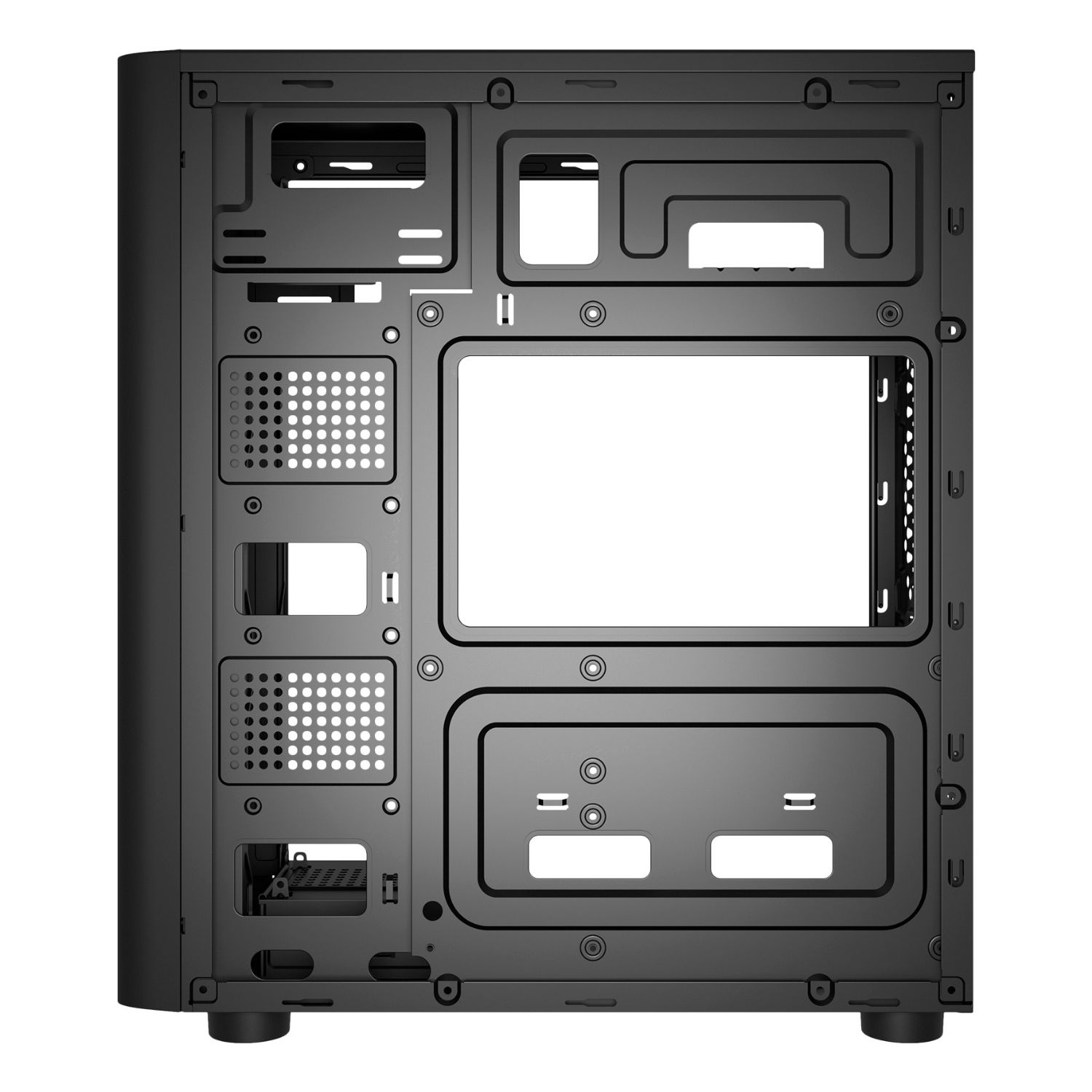 UK180260 - Caja UNYKA UK8026 1xUSB 2.0 1xUSB-A 3.0 1xUSB-C 3.1 ATX ITX mATX Negra (UK180260)