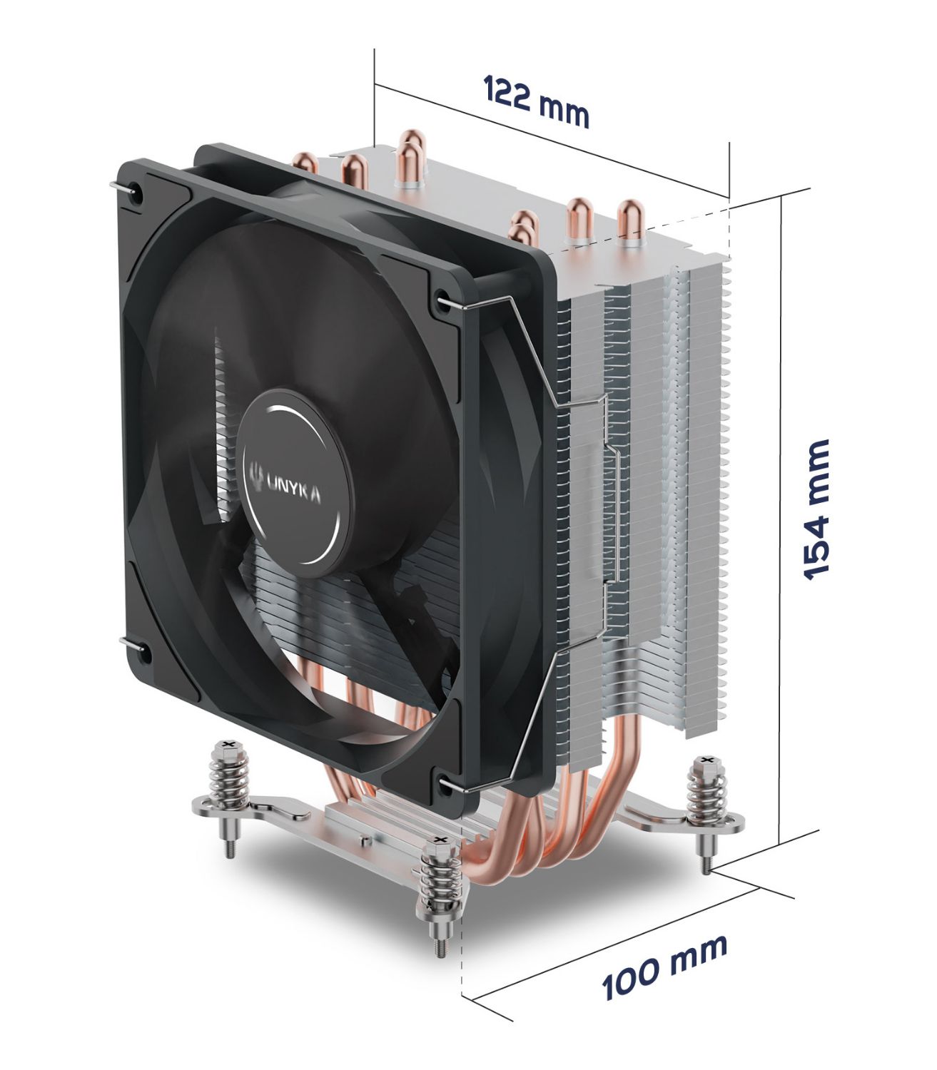 UK324001 - Ventilador CPU Unyka UNYCOOL H40 Multisocket 90mm Gris (UK324001)