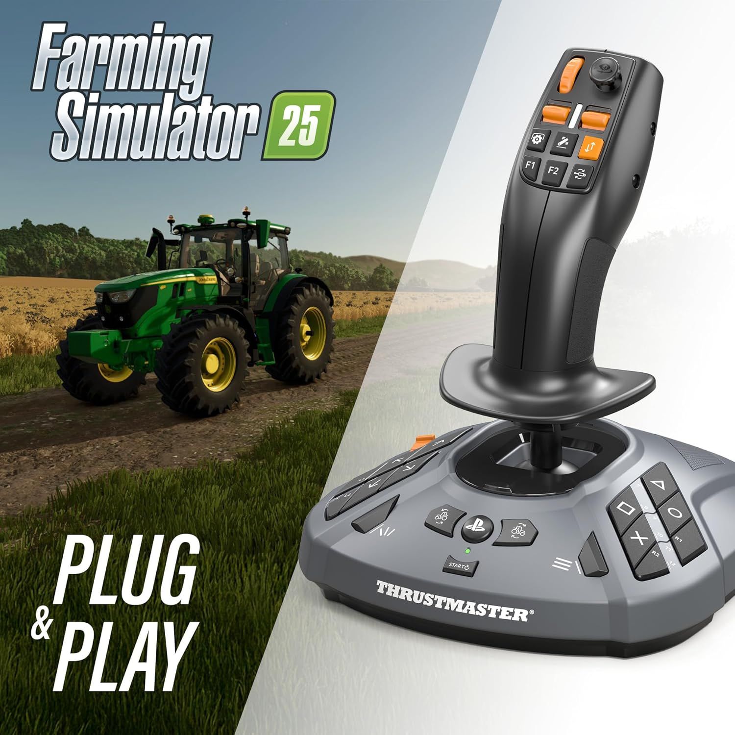 4160881 - Joystick Thrustmaster SimTask FarmStick, para PS5/PC, Precisin H.E.A.R.T., 33 Botones, Ambidiestro. (4160881)
