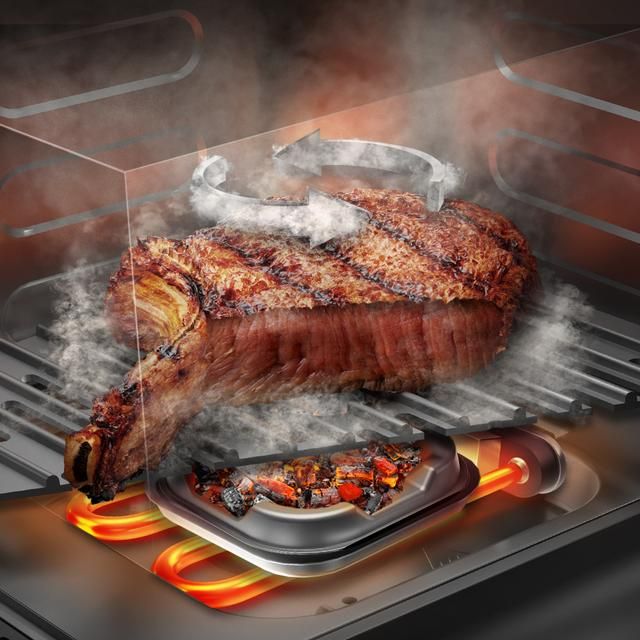 A01_EU01_101138 - Freidora Aire Cecotec Cecofry&Grill Smokin 11000, con triple grill en la parte superior e inferior, ahumador, 11L, 2900W, pared divisoria mvil para optar entre dos cestillos con temperatura dual o convertirse en una sola cubeta. (A01_EU01_101138)