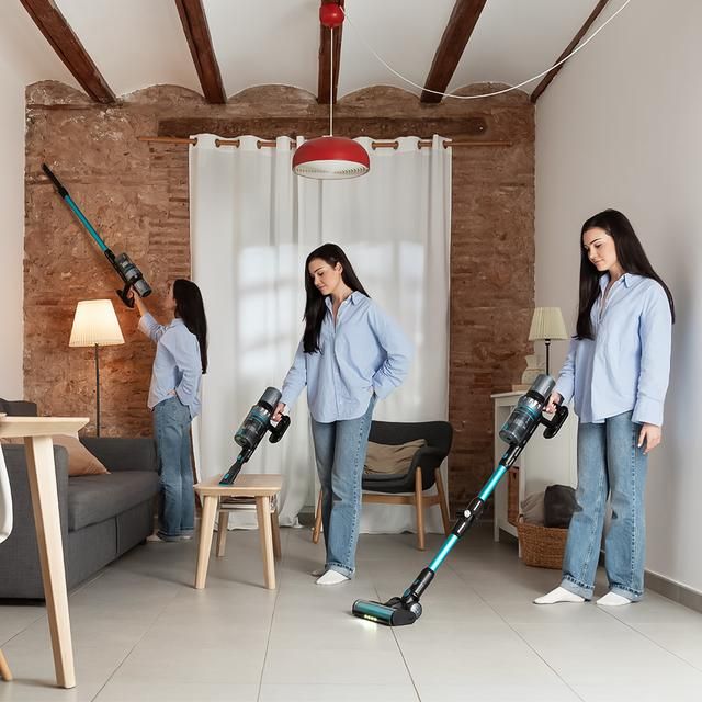 A01_EU01_107956 - Aspirador Escoba Cecotec Conga Rockstar 2500 Thunder Pet Flex, sin cables BLDC con 400 W de potencia total y 120 AW. 65 minutos de autonoma en modo ECO. Cepillo HairLess antienredos. Tubo flexible y cepillo para animales. (A01_EU01_107956)
