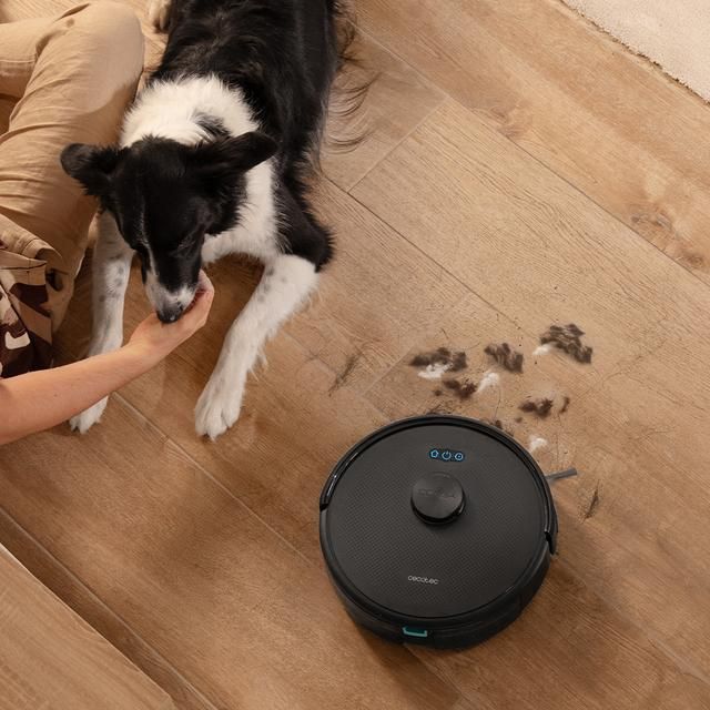 A01_EU01_114521 - Robot Aspirador Cecotec Conga Y70 con Navegacin lser APP y Wifi. 20000Pa de presin de succin, 180m2 de autonoma. Cepillo de silicona especial para casas con mascotas. Base de autovaciado con bolsa de polvo de 3 L. (A01_EU01_114521)