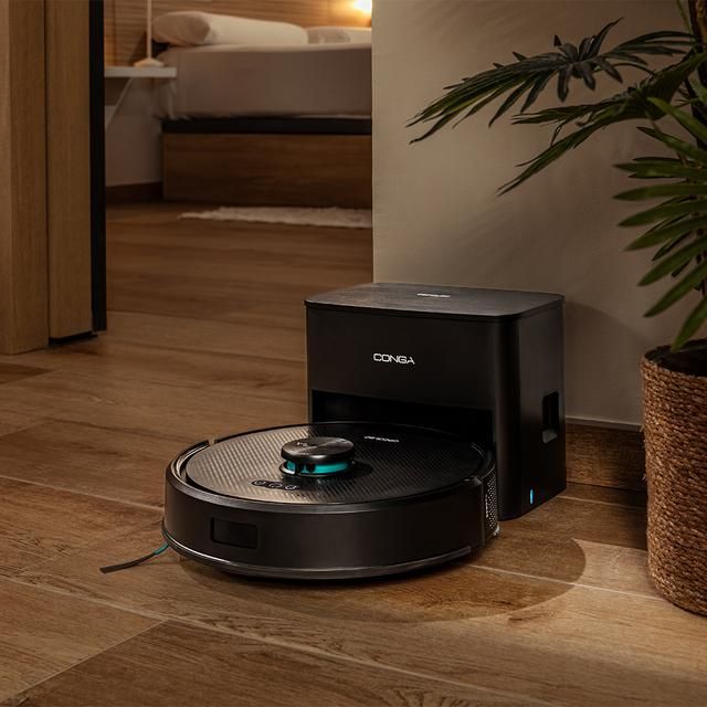 A01_EU01_114519 - Robot Aspirador Cecotec Conga Y50, lser APP y Wifi. 5000 Pa de presin de succin. - de autonoma. Cepillo multifuncin para todas las superficies. Base de autovaciado con bolsa de polvo de 3 L.(A01_EU01_114519)