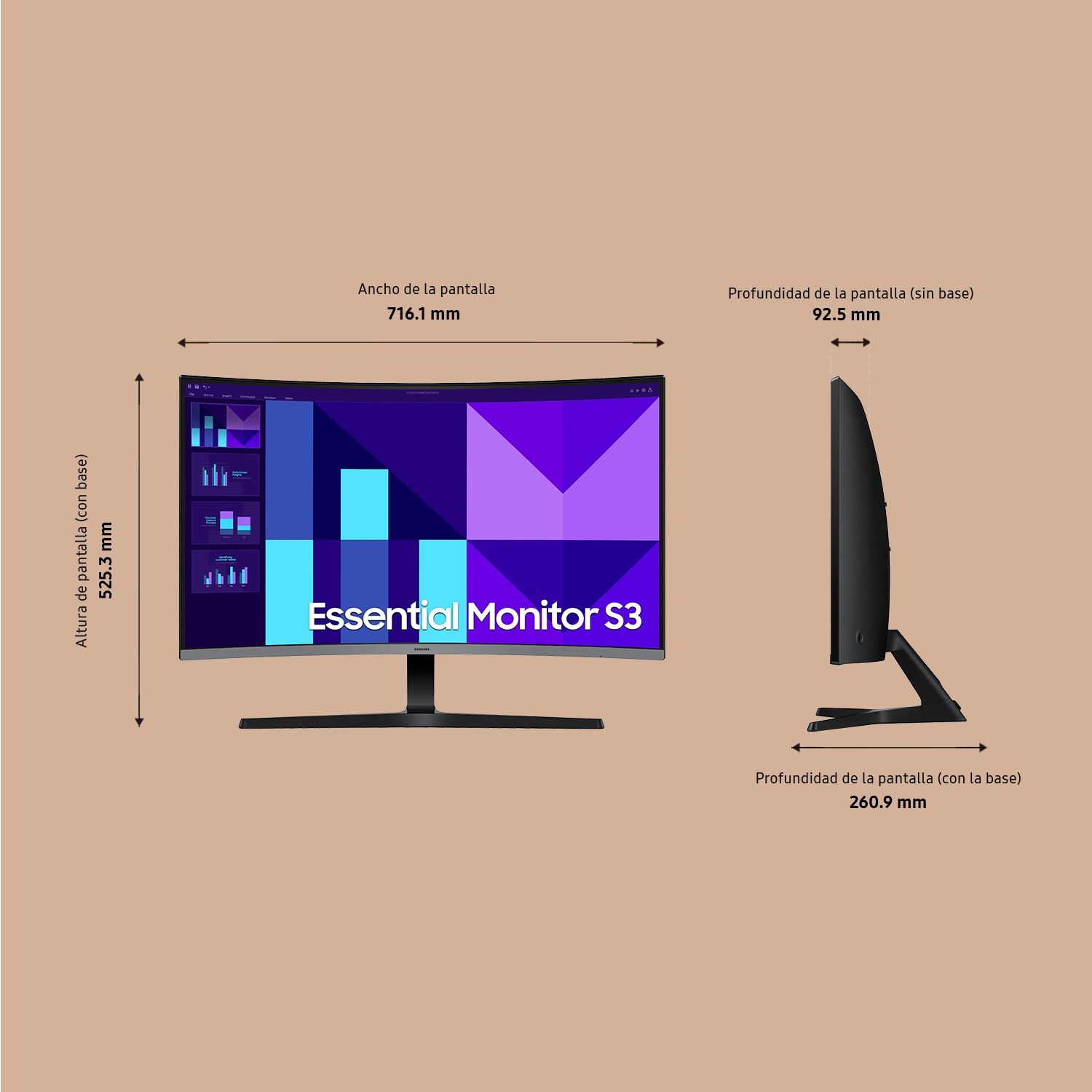 LS32D392GAUXEN - Monitor Samsung S39GD 32