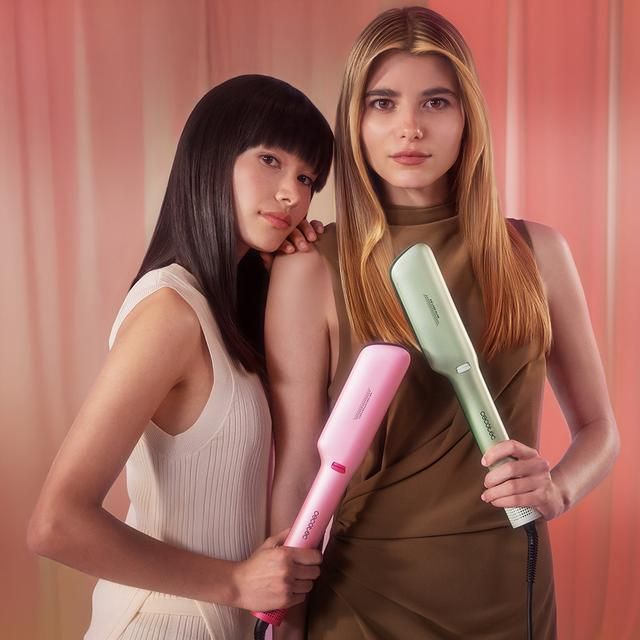 A01_EU01_100989 - Plancha de Pelo Cecotec Air Lisse Champagne, Aire que protege el cabello, Tecnologa Inica, Keratina y aceite de argn, 3 Modos y Motor BLDC, para Todo Tipo de Cabellos(A01_EU01_100989)