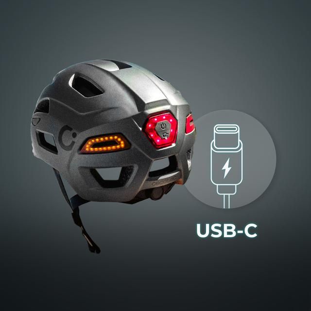 A01_EU01_101746 - Casco Cecotec BrainGuard Flash S-M, con intermitentes y luz trasera Bluetooth. (A01_EU01_101746)