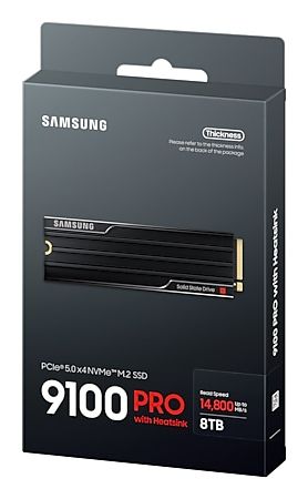 MZ-VAP8T0CW - SSD Samsung 9100 PRO 8Tb M.2 2280 Pcie5.0 difusor de calor integrado. (MZ-VAP8T0CW)
