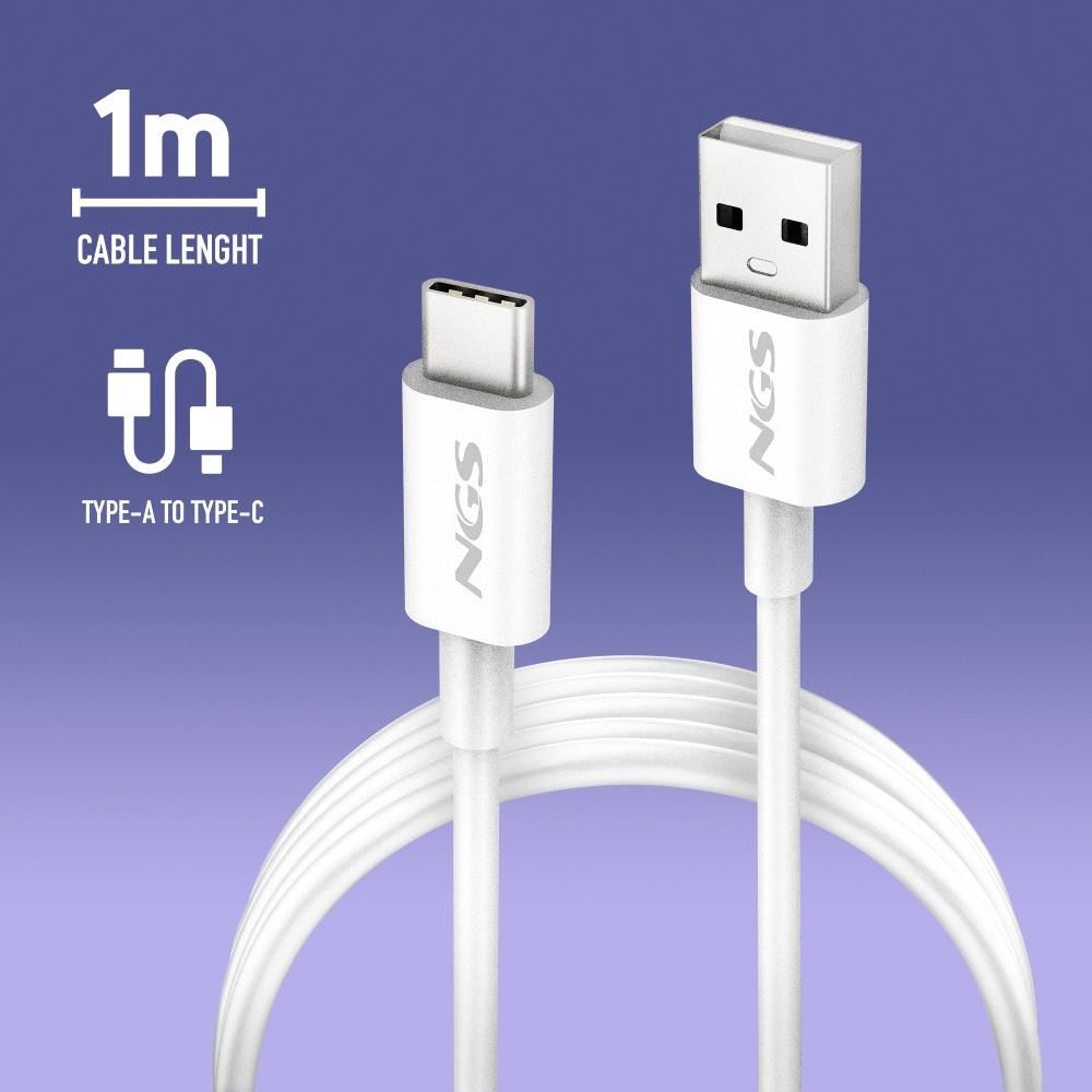 ZYRO-ACWHITE - Cable NGS Usb-C a Usb-C 1m Blanco (ZYRO-ACWHITE)