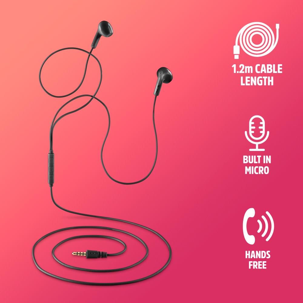 CROSSFLIPBLACK - Auriculares NGS Intraurales Jack3.5mm Negro (CROSSFLIPBLACK)