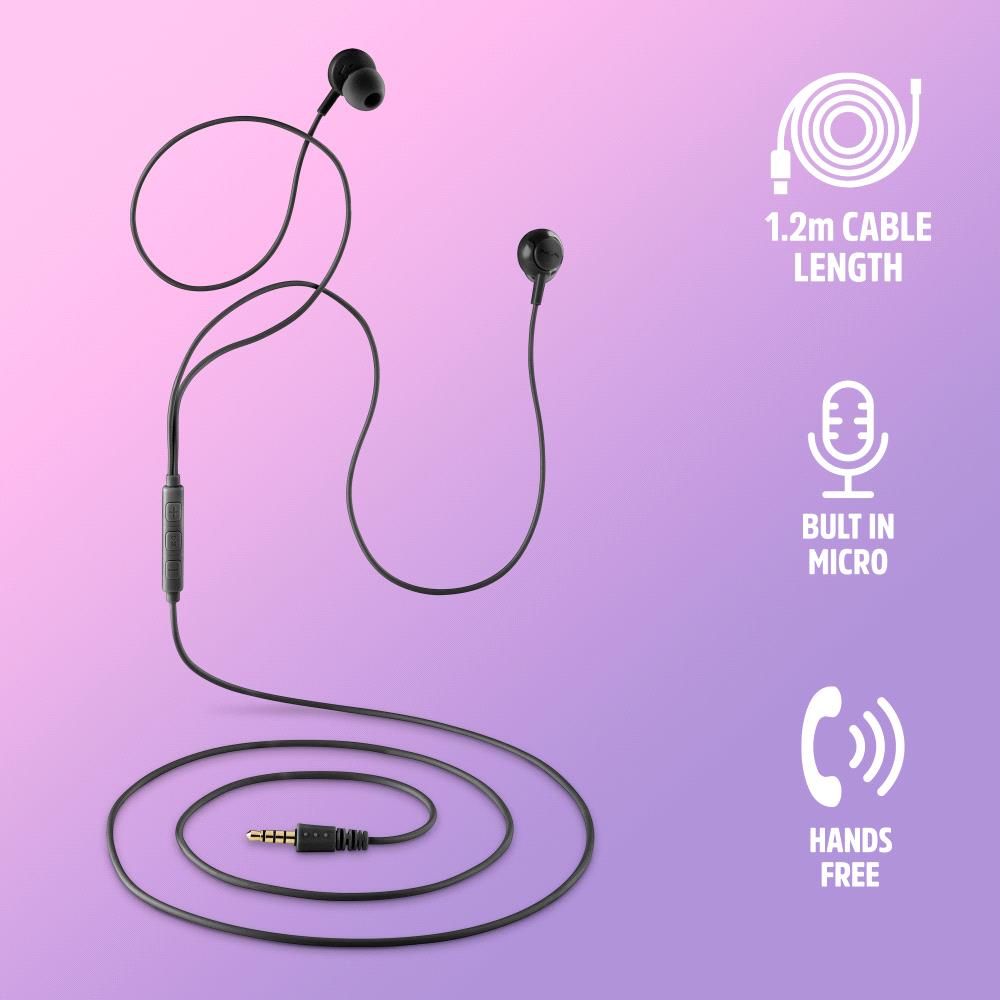 CROSSDRIFTBLACK - Auriculares NGS Intraurales Binaurales Micrfono Integrado 3.5mm Cable 1.2m Negros (CROSSDRIFTBLACK)