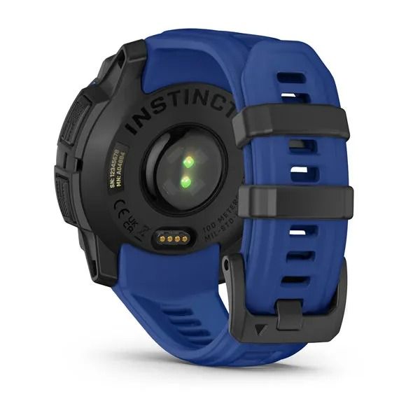 010-02936-03 - Smartwatch Garmin Instinct 3 Digital AMOLED Tctil Color 1.2? 45mm Multideporte Bluetooth GPS Negro Correa Azul (010-02936-03)