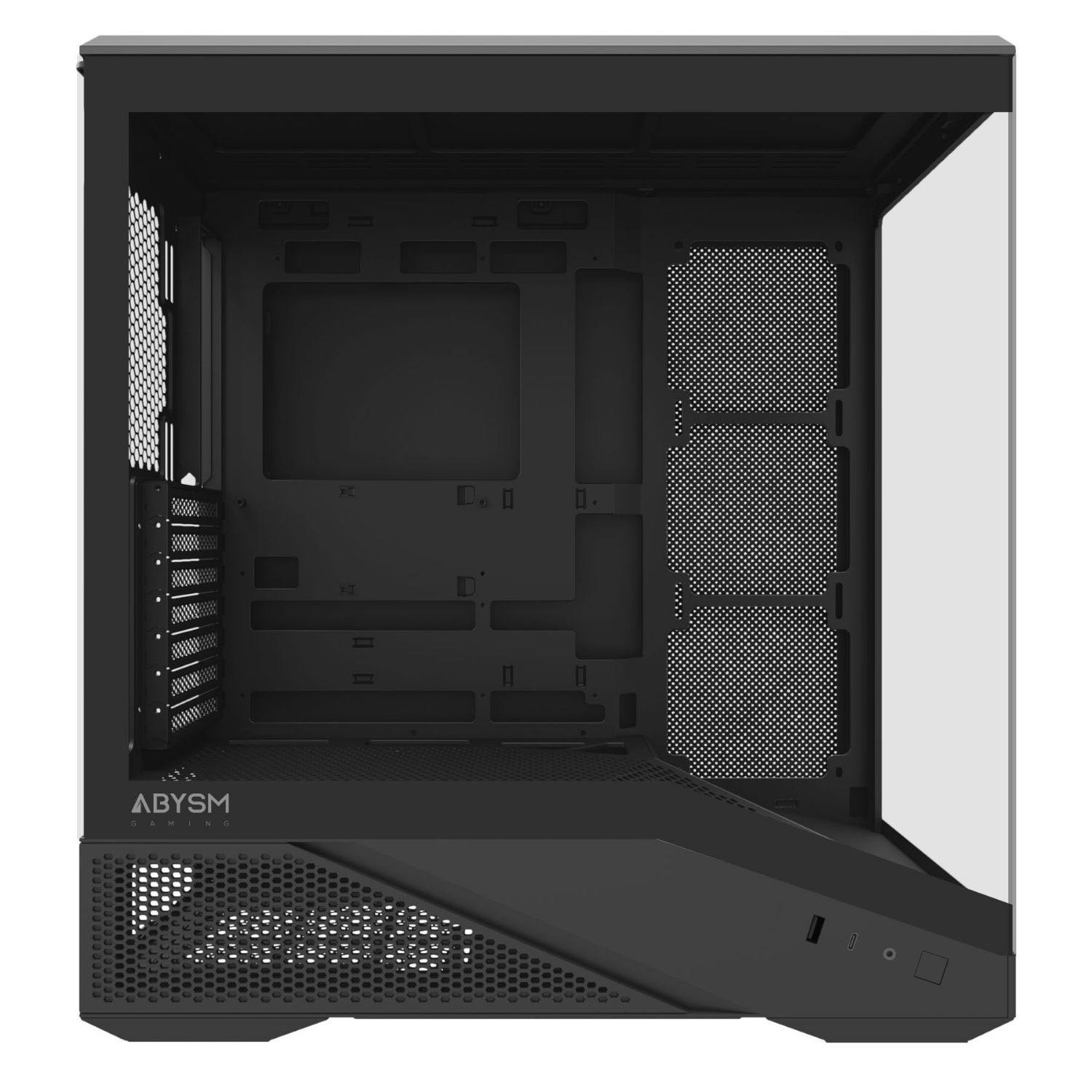 AB123533 - Caja Abysm Gaming Arian Frame A400 Panel Lateral de Cristal Templado ARGB 1xUSB-A 3.0 1xUSB-C 3.1 ATX mATX Mini-ITX Negra (AB123533)