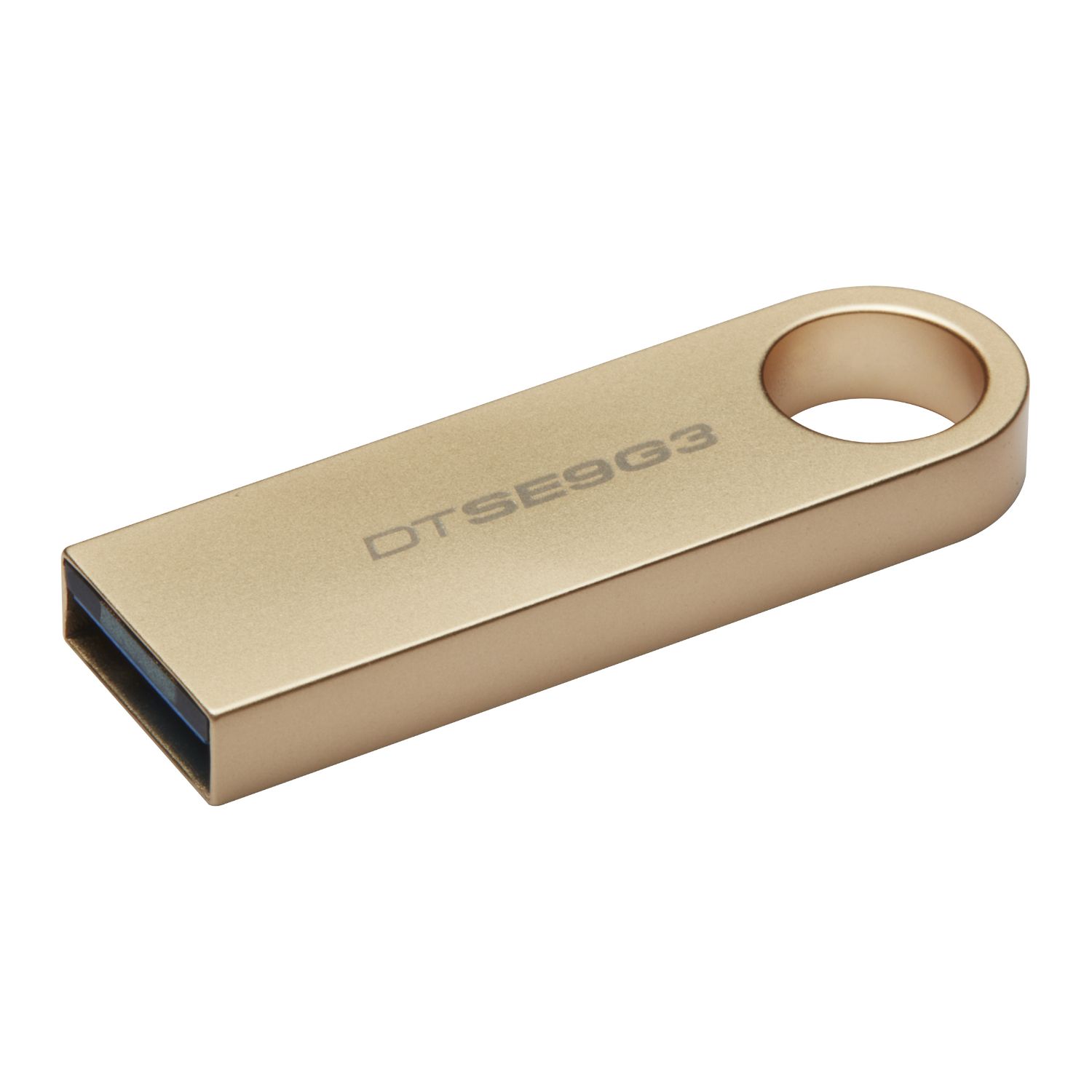 DTSE9G3/64GB - Pendrive Kingston DataTraveler SE9 G3 64Gb USB-A 3.0 Lectura 220 Mb/s Escritura 100 Mb/s Llavero Metal Dorado (DTSE9G3/64GB)