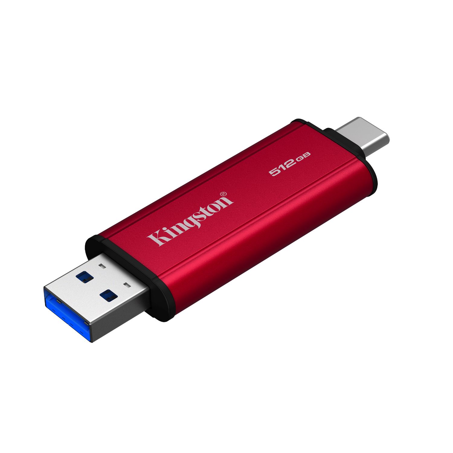 SPSD/512GB - Disco SSD Kingston 512Gb Dual USB-A 3.1 USB-C 3.1 3D NAND Lectura 1050 Mb/s 950 Mb/s Negro/Rojo (SPSD/512GB)
