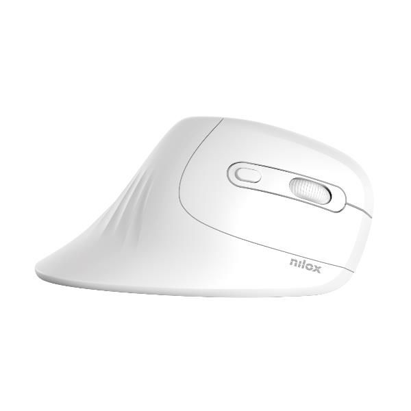 NXMOEV03 - Rat�n Vertical NILOX Ergon�mico �ptico RF Wireless 3200dpi 6 Botones Blanco (NXMOEV03)