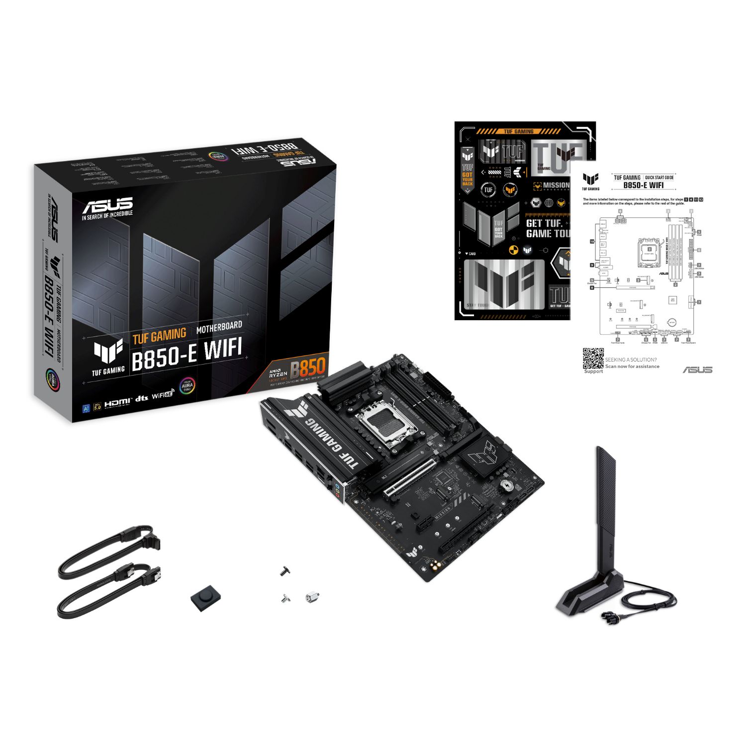 90MB1L20-M0EAY0 - ASUS TUF GAMING B850-E WIFI: (AM5) 4DDR5 M.2 SATA3 USB HDMI DP RJ45 ATX 7.1 WiFi 6E Bluetooth 5.3 Ethernet 2.5 GbE (90MB1L20-M0EAY0)