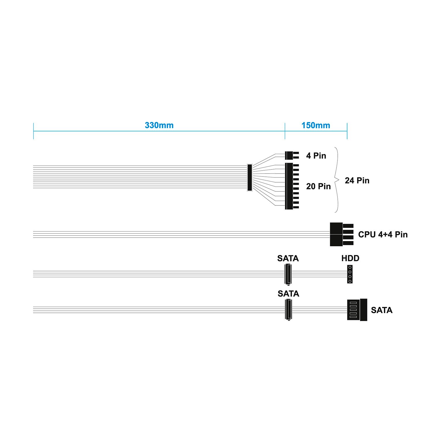 ASPC-500SFX-SEO - Fuente AISENS ATX 500W SFX 8cm 20+4 pin ATX 1xMolex 3xSATA OEM Plata (ASPC-500SFX-SEO)