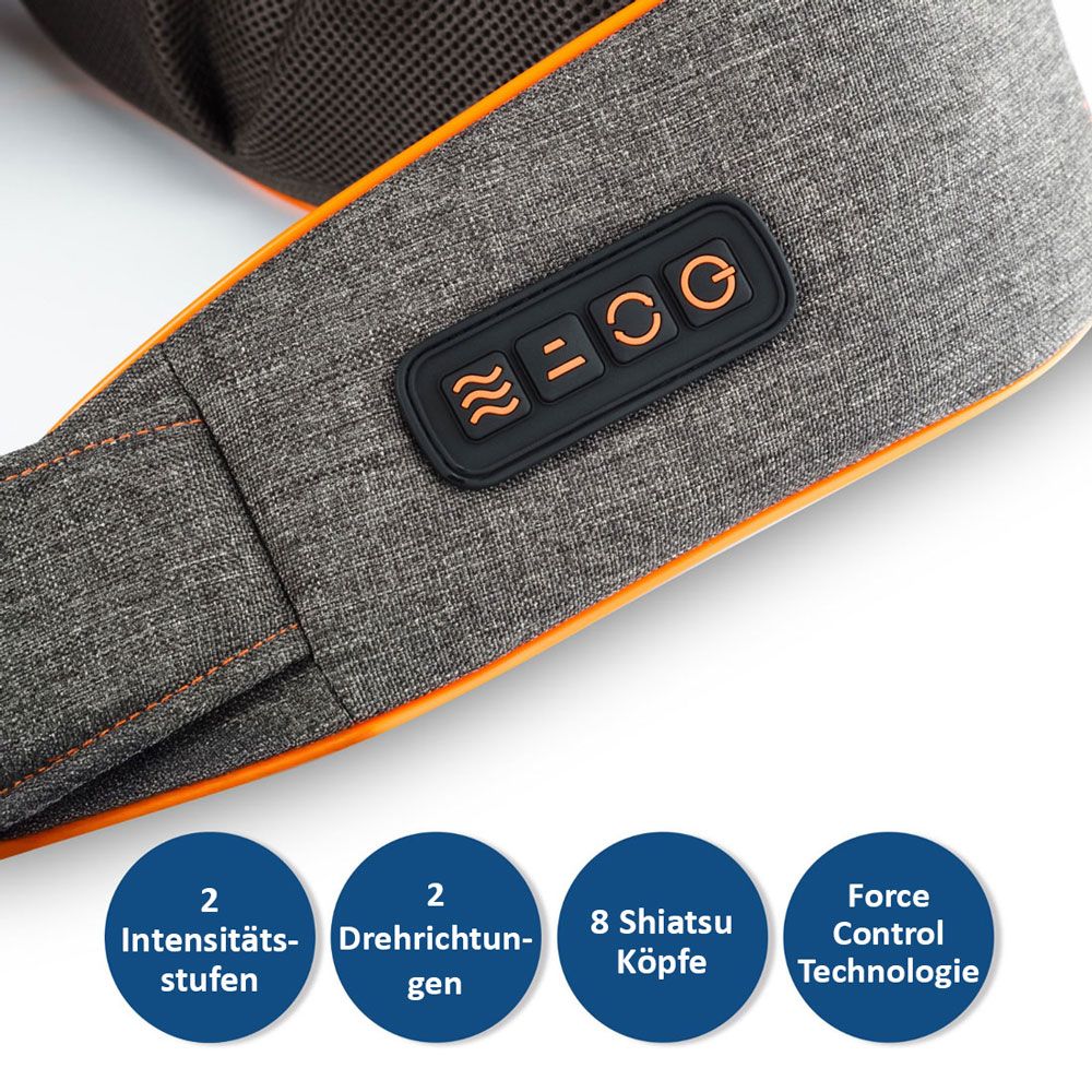 COLLAR SIMPLE - Masajedor Medivon Collar Simple para cuello,shiatsu, posibilidad de masaje en cintura, pantorrillas y muslos, 2 niveles, 8 cabezales.