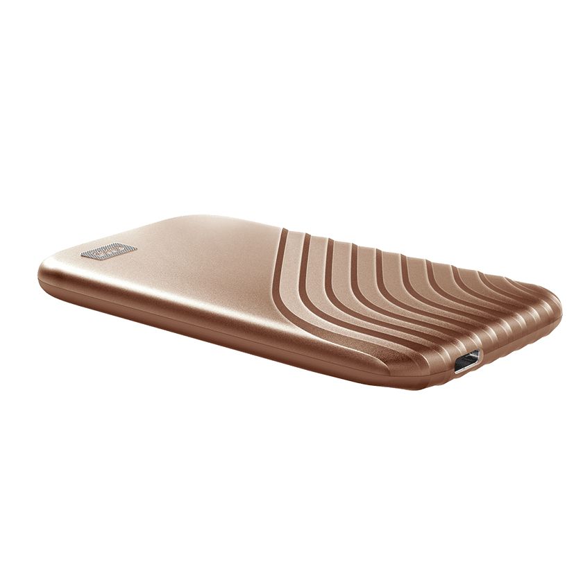 WDBAGF0010BGD-WESN - Disco Western Digital SSD My Passport 1Tb NVNe Lectura 1050 Mb/s Escritura 1000 Mb/s USB-C 3.1 Oro (WDBAGF0010BGD-WESN)