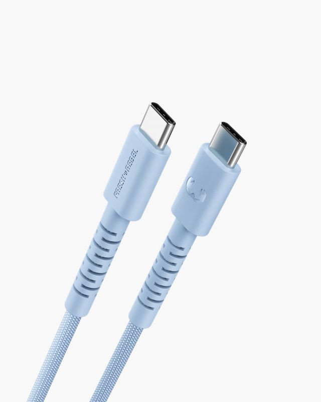 2CCC201VB - Cable Fresh N Rebel FlexWave USB-C a USB-C 100W 2m Azul Silicona Ultraflexible Dise�o Trenzado Duradero (2CCC201V)