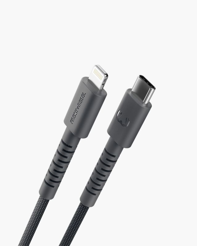2CLC071SG - Cable Fresh N Rebel FlexWave USB-C a Lightning 70cm Gris Silicona Ultraflexible Dise�o Trenzado Duradero (2CLC071SG)