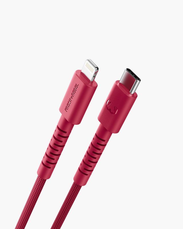 2CLC201BR - Cable Fresh N Rebel FlexWave USB-C a Lightning 2m Rojo Silicona Ultraflexible Dise�o Trenzado Duradero (2CLC201BR)