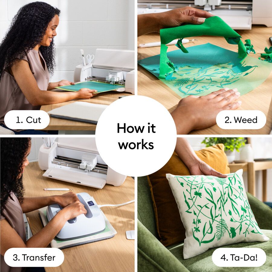 CRC-2011789 - Pegatina CRICUT Vinilo Termoadhesivo 30x48cm Blanco (CRC-2011789)