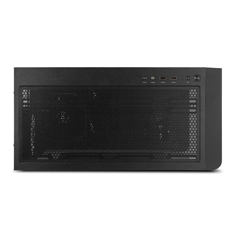 NXHUMMERETHERBK - Caja Gaming NOX Hummer Ether Panel Lateral/Frontal de Cristal Templado 2xUSB-A 3.0 1xUSB-C 3.1 ATX ITX Mini-ITX Negra (NXHUMMERETHERBK)