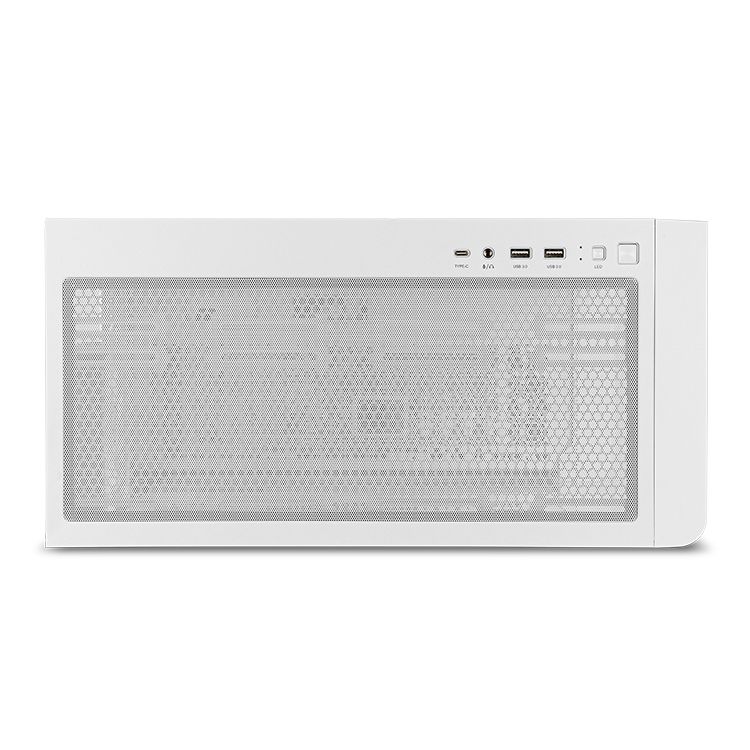 NXHUMMERETHERWH - Caja NOX Hummer Ether Panel lateral y frontal de vidrio templado curvado sin marco, 3ARGB, USB 3.0, Usb-C, Blanco. (NXHUMMERETHERWH)