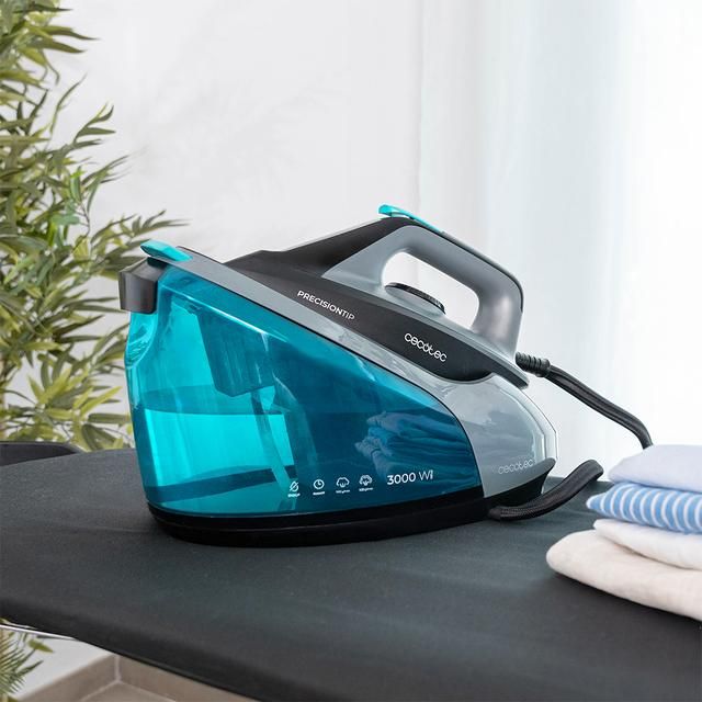08365 - Centro de planchado Cecotec IronHero 3000 Station, 3000W con 7 bares de presi�n, suela cer�mica ultradeslizante, sistema de seguridad Auto Shut Off, antigoteo y autolimpieza. Dos modos, 400 g/min de golpe de vapor y 140 g/min de vapor continuo. (08365)