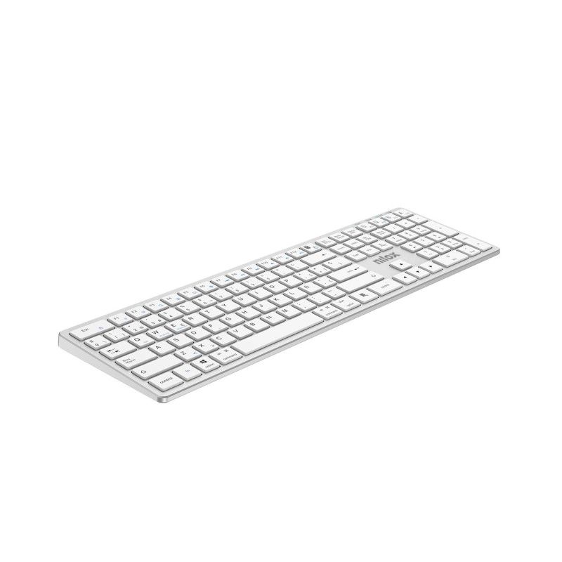 NXKBW01S - Teclado Nilox Wireless Bluetooth Blanco, 110 teclas, bater�a de litio de 250mAh y una autonom�a de hasta 75horas. (NXKBW01S)