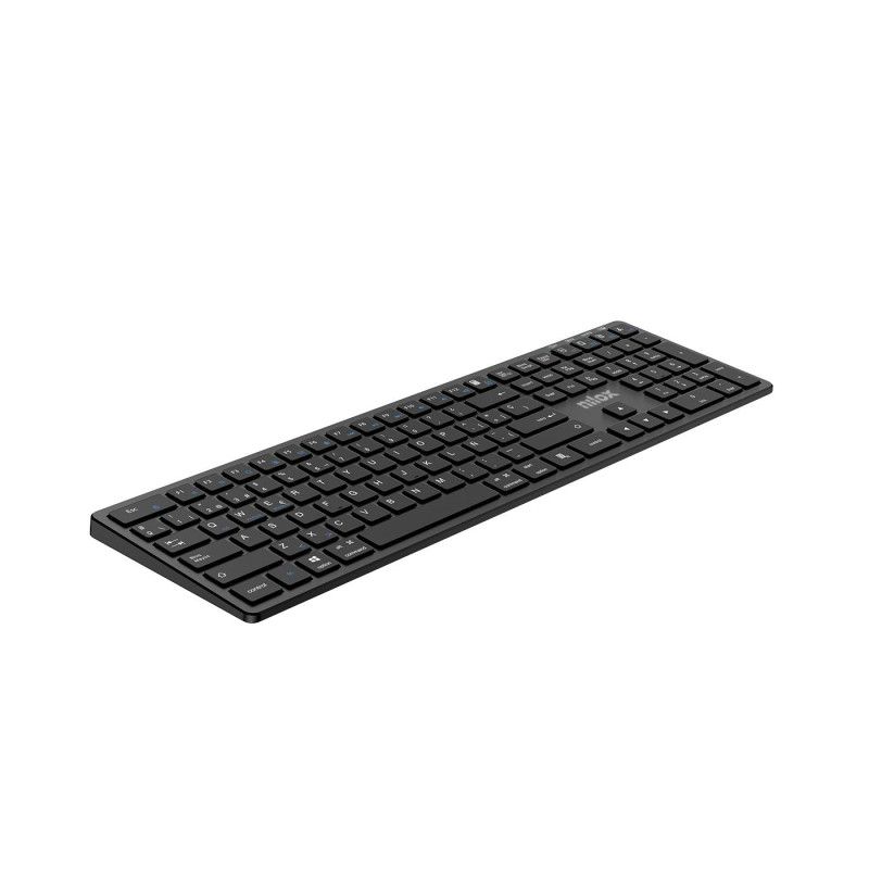 NXKBW01B - Teclado Nilox Profesional Dual Wireless Bluetooth, Negro, con 110 teclas, bater�a de litio de 250mAh y una autonom�a de hasta 75horas. (NXKBW01B)