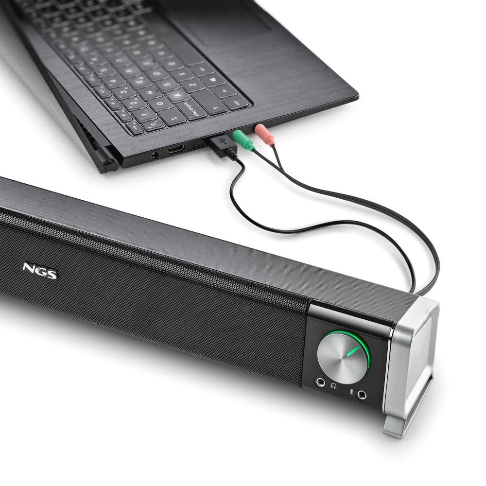 OUT7819 - Barra de Sonido NGS 2.0 20W Bluetooth Negra (SB500-BT) (OUT7819). Buen estado. Desprecintado. Completo. (OUTLET)