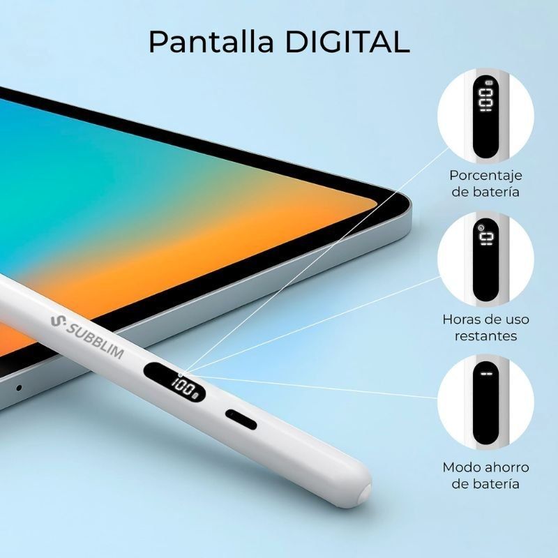 SUB-PENCIL NTFLOW P IOS - Stylus SUBBLIM NoteFlow Bluetooth 5.0 para Ipad Blanco (SUBPEN-IOS001)