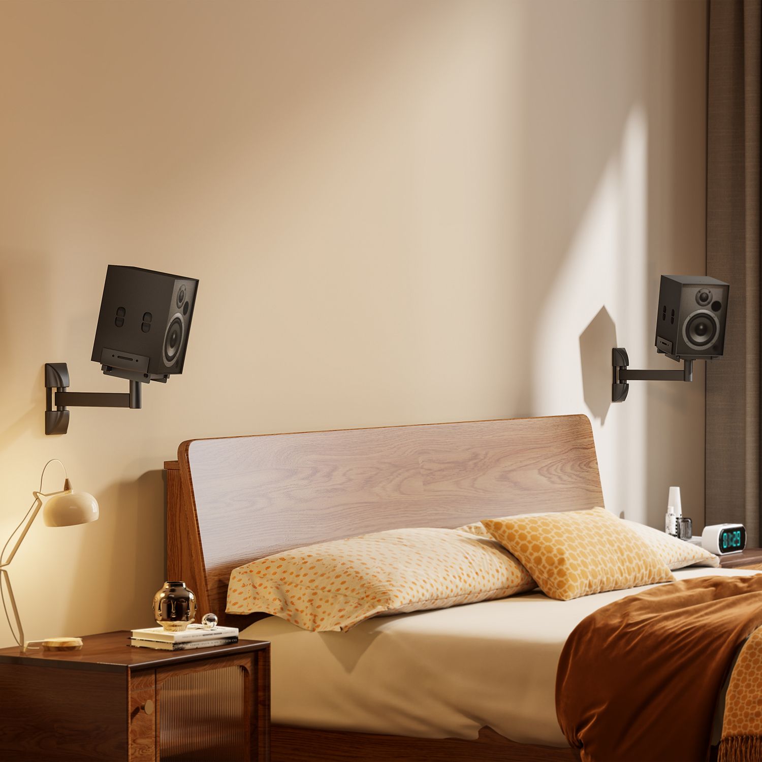 SPK05U-421 - Soporte de Pared AISENS para 2 Altavoces Gira/Inclina M�x. 25Kg Negro (SPK05U-421)