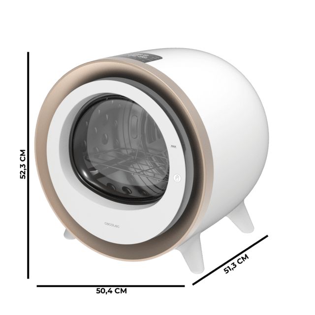 A01_EU01_111286 - Secadora Cecotec Bolero DressCode Dry 3500V Gold compacta de evacuaci�n de 3Kg, color blanco con oro cromado, secado autom�tico inteligente y Control Touch, funci�n UV Care, tambor inox con giro bidireccional y sistema anti-arrugas.(A01_EU01_111286)