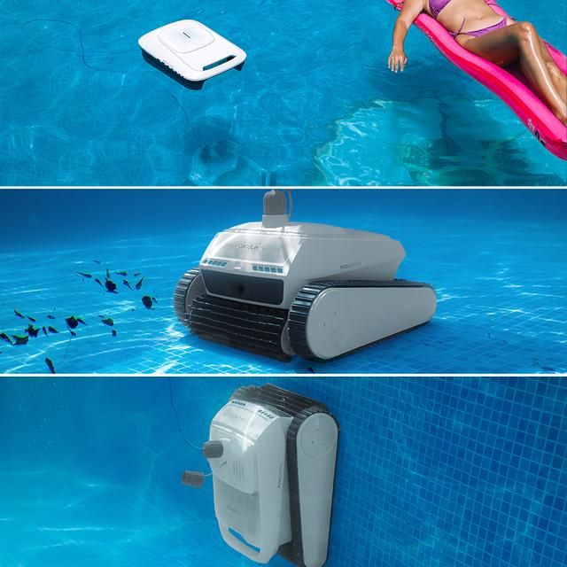 A01_EU01_113259 - Robot limpiapiscinas Cecotec Conga Pooldroid 10000 TotalClean AquaSkater, para fondos, paredes, l�nea de flotaci�n y superficie. 150 minutos de autonom�a. Filtro de alta eficiencia de 180 �m. Capacidad de 4 L. Boya para la limpieza. (A01_EU01_113259)