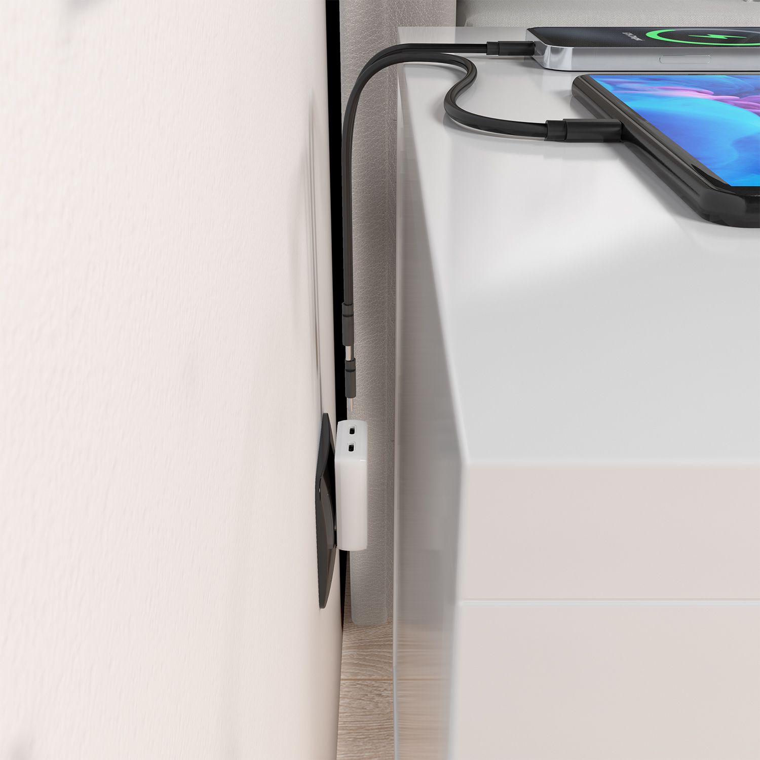 ASCH-30W2P075-W - Cargador de Pared AISENS GaN 30W PD 3.0 QC 3.0 2xUSB-C Blanco (ASCH-30W2P075-W)