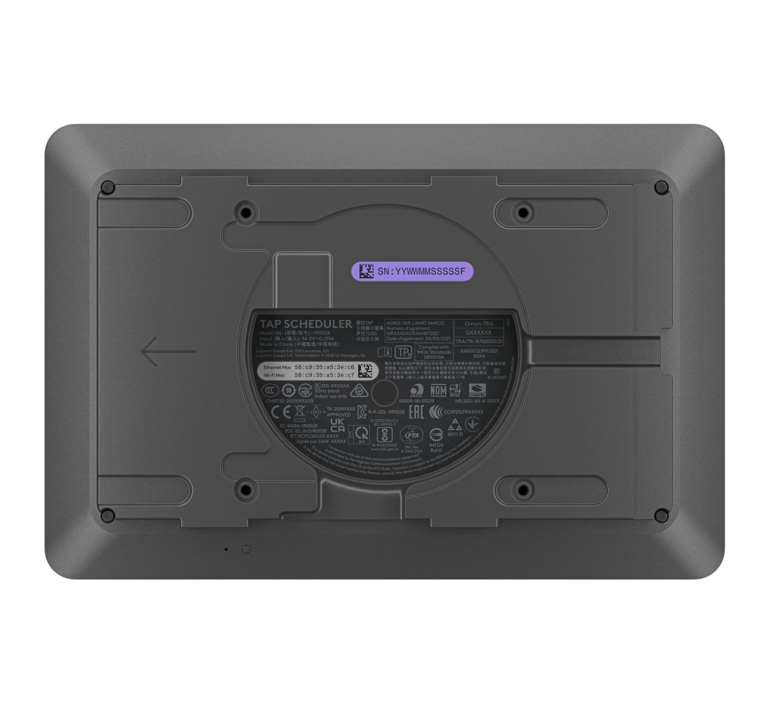 952-000091 - Panel de Programaci�n Logitech Tap Scheduler para Sala de Reuniones 400 cd/m� LED LCD 10.1